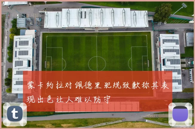 蒙卡约拉对佩德里犯规致歉称其表现出色让人难以防守